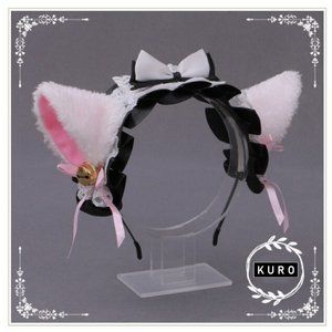 Lolita Neko Headband with Bells (KURO - Black)
